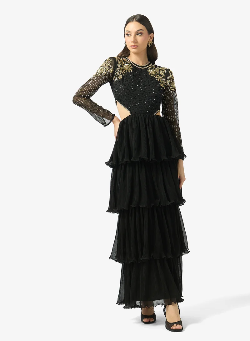 Ayra Embellished Cut Out Dress