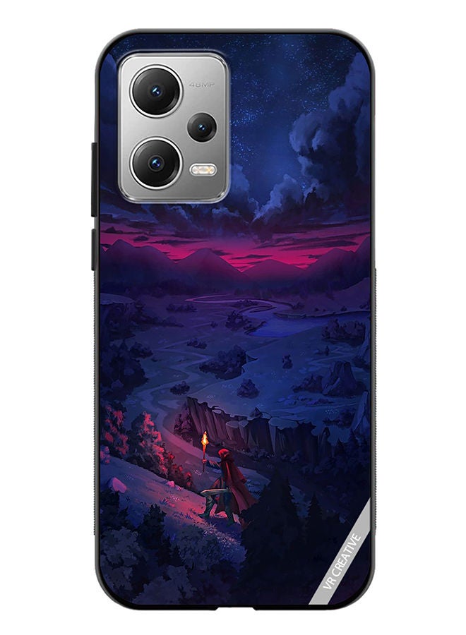 VR CREATIVE Protective Case Cover For Xiaomi Redmi Note 12 Person Walking On Mountain Design Multicolour - Image 1