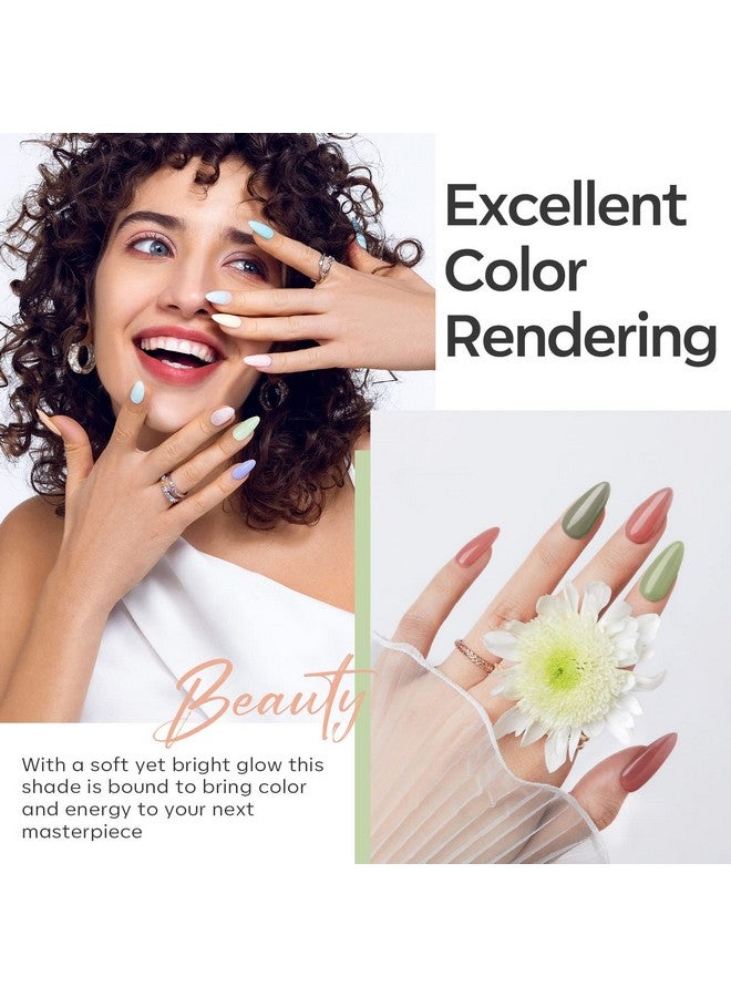 modelones 6 Colors Poly Nail Gel Set Poly Nail Extension Gel Colors Tubes Kit Glitter Nude Coral Green Light Blue All Seasons Manicure Salon At Home - Image 4