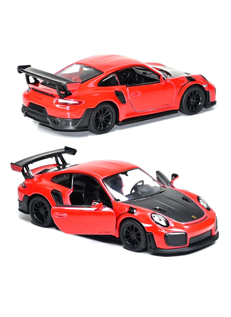 Kinsmart 1:36 Scale Pull Back Action Door Openable Porsche 911 GT2 RS Super Racing Alloy Diecast Miniature Vehicle Toy for Children  - Image 3