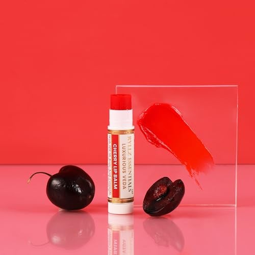 RYLLZ ESSENTIALS Cherry Lip Balm | SPF 50 PA+++ | With Shea Butter, Kojic Acid, Ceramide, Niacinamide, Alpha Arbutin & Hyaluronic Acid | Red Tint | For Lip Lightening & Moisturized Lips | 5 Gm - Image 2