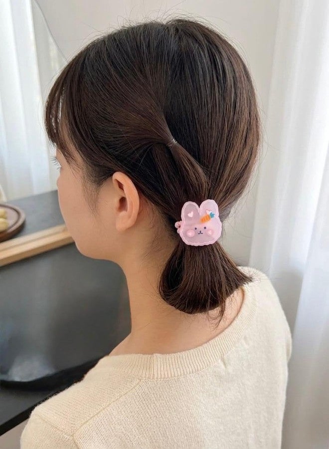 Radhya Accessories Kuromi Cotton Hairties for Baby Girls Ponytail holders Cotton Rubberband for babies small hairties hairbands for toddlers Gift for Kids Hair accessories for Kids (Pack of 10) Cute Cartoon Hairties (Design 2) - Image 2