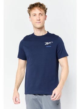 Reebok Men Sportswear Fit Short Sleeve Outdoor T Shirt, Navy  - Image 1