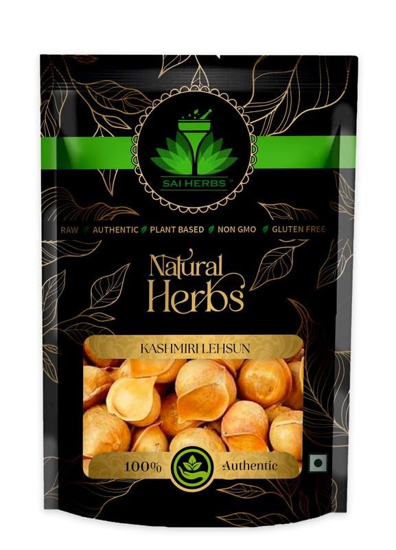 SAI HERBS Kashmiri Lehsun | Snow Mountain Garlic Seed | Pahari Lehsun | Pure & Natural | 100 Grams - Image 1
