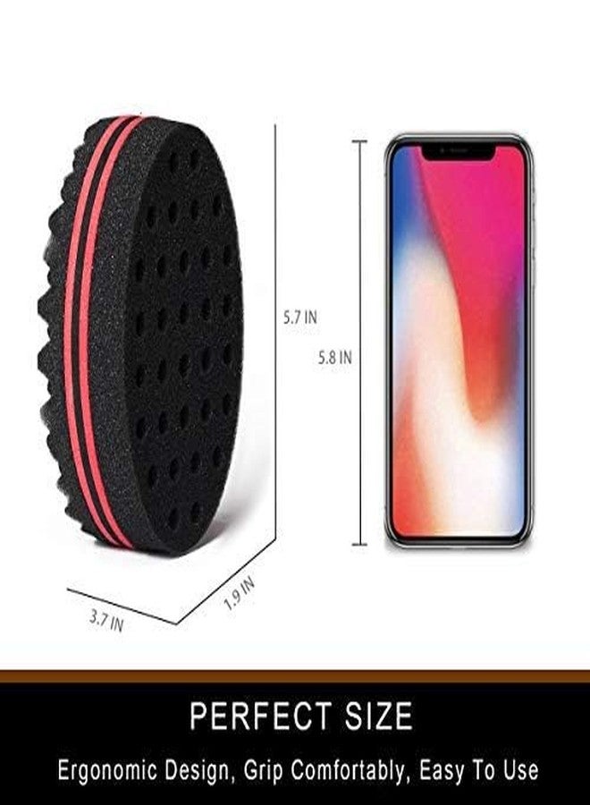 Supaze 2 Pcs Hair Sponge for Black Men Curls - Double Sided Curling Sponge, Small Holes Hair Twist Tool, Twist Brush for Textured Styling - Image 3