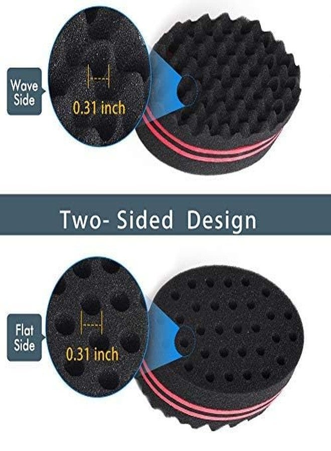 Supaze 2 Pcs Hair Sponge for Black Men Curls - Double Sided Curling Sponge, Small Holes Hair Twist Tool, Twist Brush for Textured Styling - Image 2