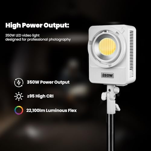 HIFFIN HF-350 Wonder Series 350W LED Studio Light | 22,100lm Ultra Bright | CRI 95+ | CCT 2700K-6500K | Bowens Mount | App Control | Ideal for Photography, Weddings, Interviews & Product Shoots - Image 3