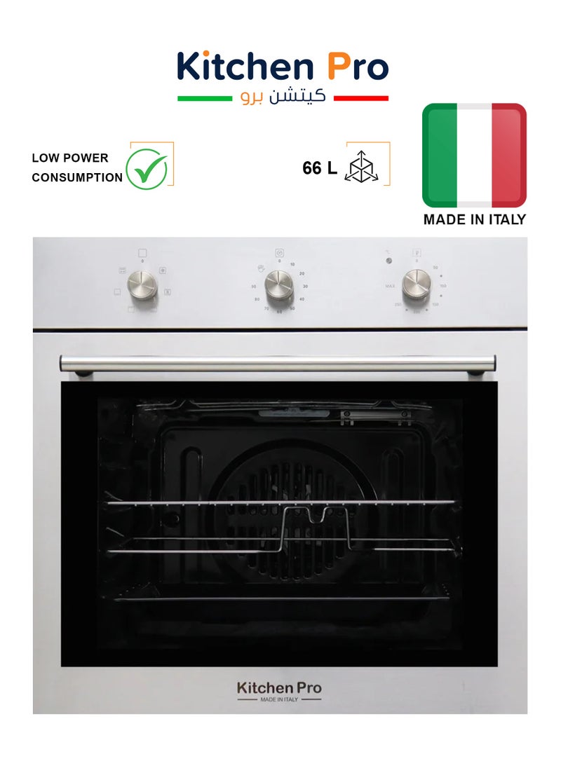kitchen Pro - Built-in Electric Oven - 60 CM - 6 Functions - 66 Liters - Distribution Fan - Made in Italy - KP606/EL - Image 1