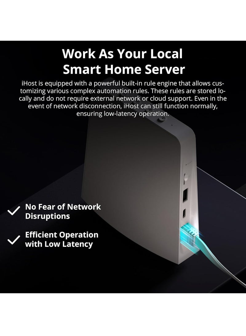 SONOFF SONOFF iHost Smart Home Hub, Zigbee Gateway, Private Local Server for Secure Home Automation, LAN&Zigbee Compatibility, Local Data Storage and Open API for Customization,Works with Alexa & Google Home - Image 5