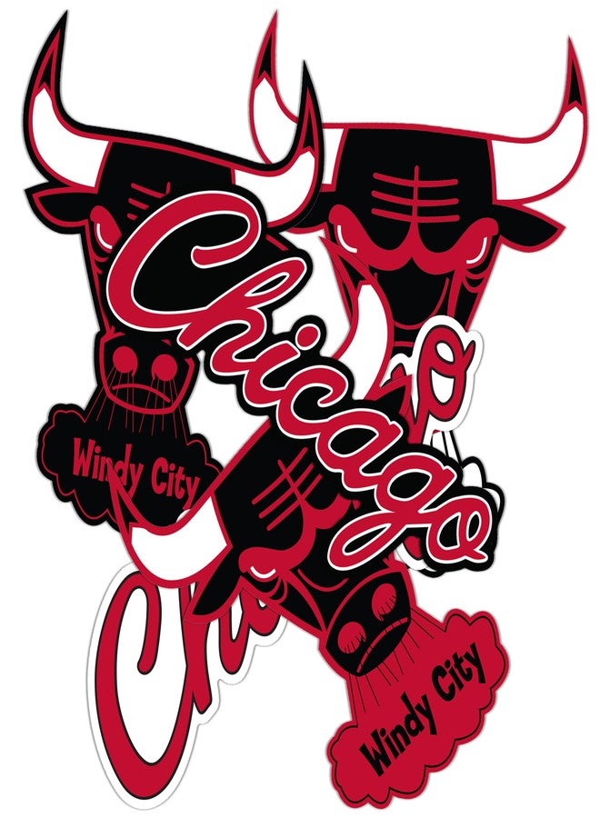 Desert Cactus Chicago Bulls Sticker NBA Officially Licensed Vinyl Decal Laptop Water Bottle Car Scrapbook (Vintage T2-B) - Image 2