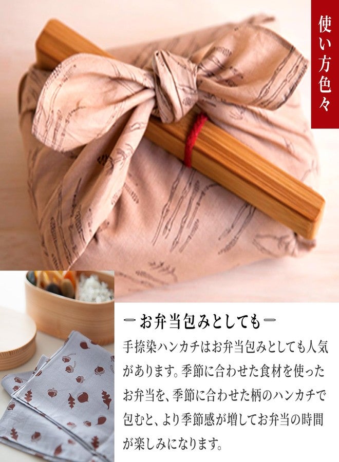 noren Handkerchief, Furoshiki (Hand-dyed Yuzen print) / Made in Japan, 19.7inch (50 cm), 100% Cotton, Washable, Japanese Reusable Bag, Bento wrap Cloth, Chief, Scarf, Bandana (Small SAKURA-White) - Image 4