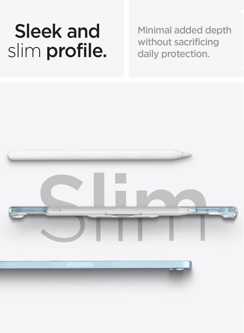 Spigen Air Skin Hybrid S Case Cover for iPad Air 5th Generation (2022) / iPad Air 4th Gen (2020) 10.9 Inch With Pencil Holder - Crystal Clear - Image 4