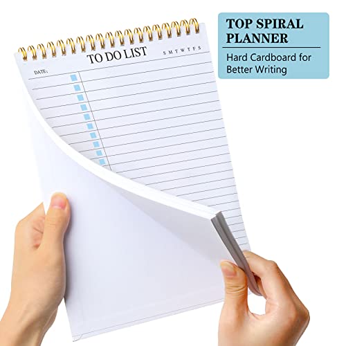 KAICN To Do List Notepad 3 Pack, Undated Daily Planner Notepad With To Do List Notebook Checklist Planner Spiral Waterproof Notepad for Office Supplies, School Planner, 52 Sheets/Pack, 5.5"*8.3" A5 Size - Image 5