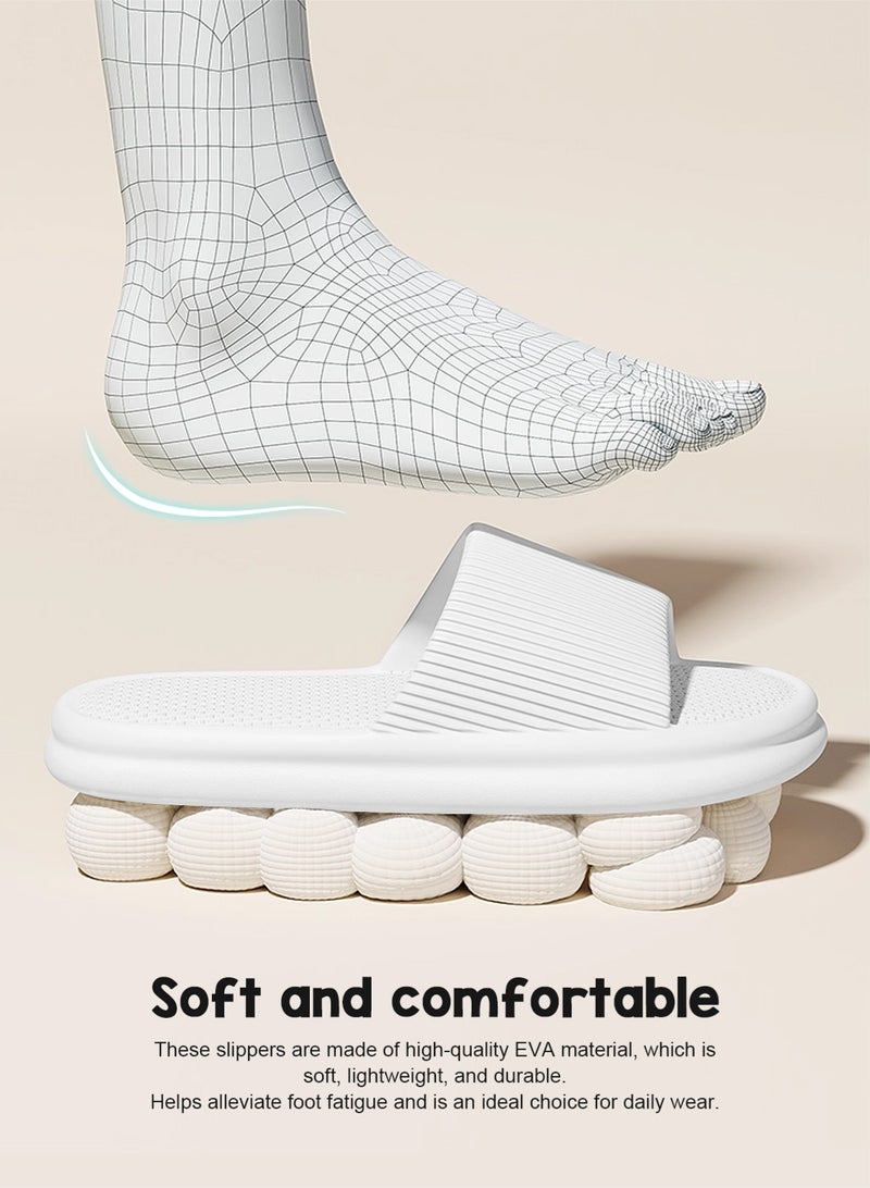HomarKet Pillow Slippers Bathroom Shower Slippers,Anti-slip Soft Lightweight House Shower Slippers Super Quick Drying EVA Slippers for Men & Women Home Slippers for Indoor & Outdoor - Image 2