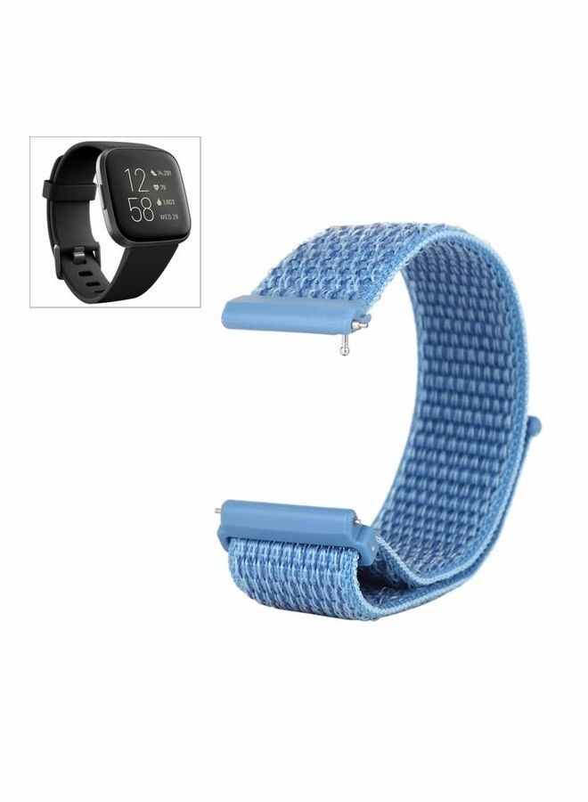 NIBEMINENT Nylon Watchband with Hook And Loop Fastener For Fitbit Versa / 2 Blue - Image 1