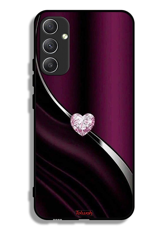 Tolwak Samsung Galaxy A34 5G Protective Case Cover Diamond Heart - Image 1
