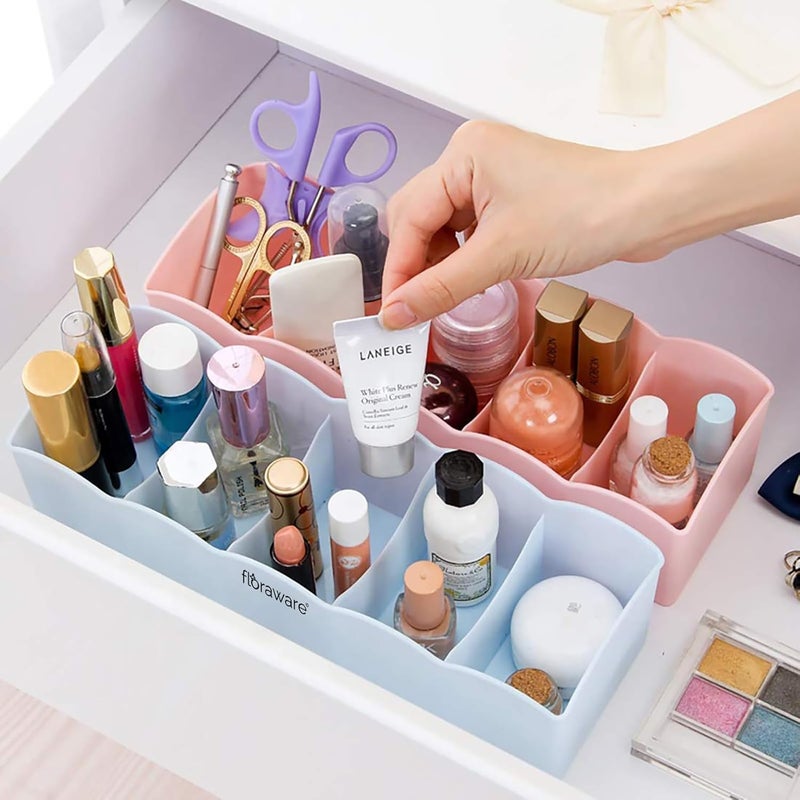 Floraware Plastic Storage Box Drawer Organizer Underwear Innerwear Socks Undergarments Storage Drawer Organiser set 4 Multicolour - Image 3