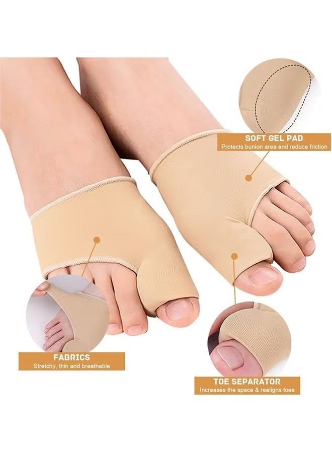 1 Pair Bunion Corrector Relief Sleeve for Women & Men, Big Toe Gel Bunion Corrector Separator Straightener for Day/Night Support, Hallux Valgus Pain Relief, Bunion Socks - Image 3