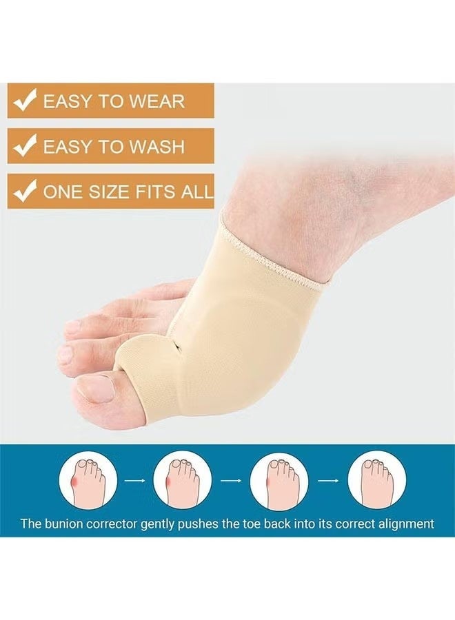 1 Pair Bunion Corrector Relief Sleeve for Women & Men, Big Toe Gel Bunion Corrector Separator Straightener for Day/Night Support, Hallux Valgus Pain Relief, Bunion Socks - Image 4
