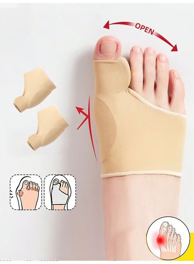 1 Pair Bunion Corrector Relief Sleeve for Women & Men, Big Toe Gel Bunion Corrector Separator Straightener for Day/Night Support, Hallux Valgus Pain Relief, Bunion Socks - Image 1