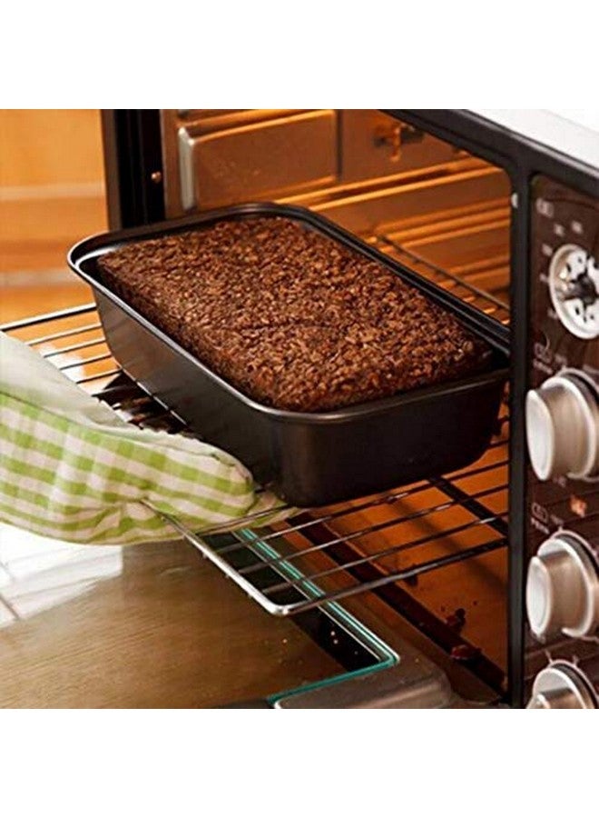Black Olive Rectangle Shape Cake Mould- Non Stick Carbon Steel Bread Baking Mould Muffin Pan Cupcake Kitchen Bakeware(Black) - Image 3