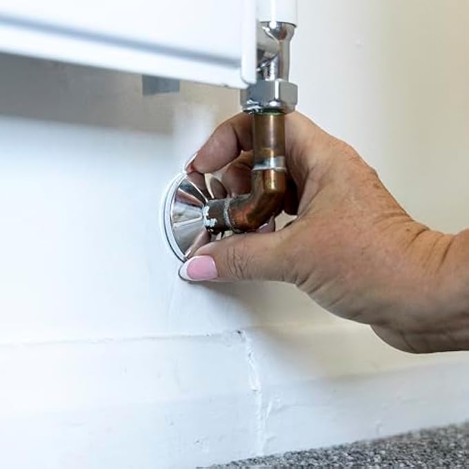 2 CHROME RADIATOR PIPE COLLARS -15MM RADIATOR PIPE COVERS, ELECTROPLATED CHROME FINISH, VALVE CAPS, RAD SNAPS - Image 3