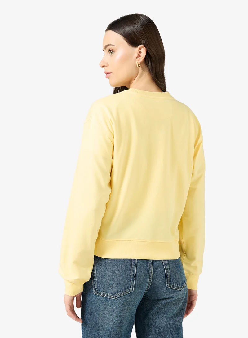 Ginger Basics Cotton Oversize Crew Neck Essential Sweatshirt