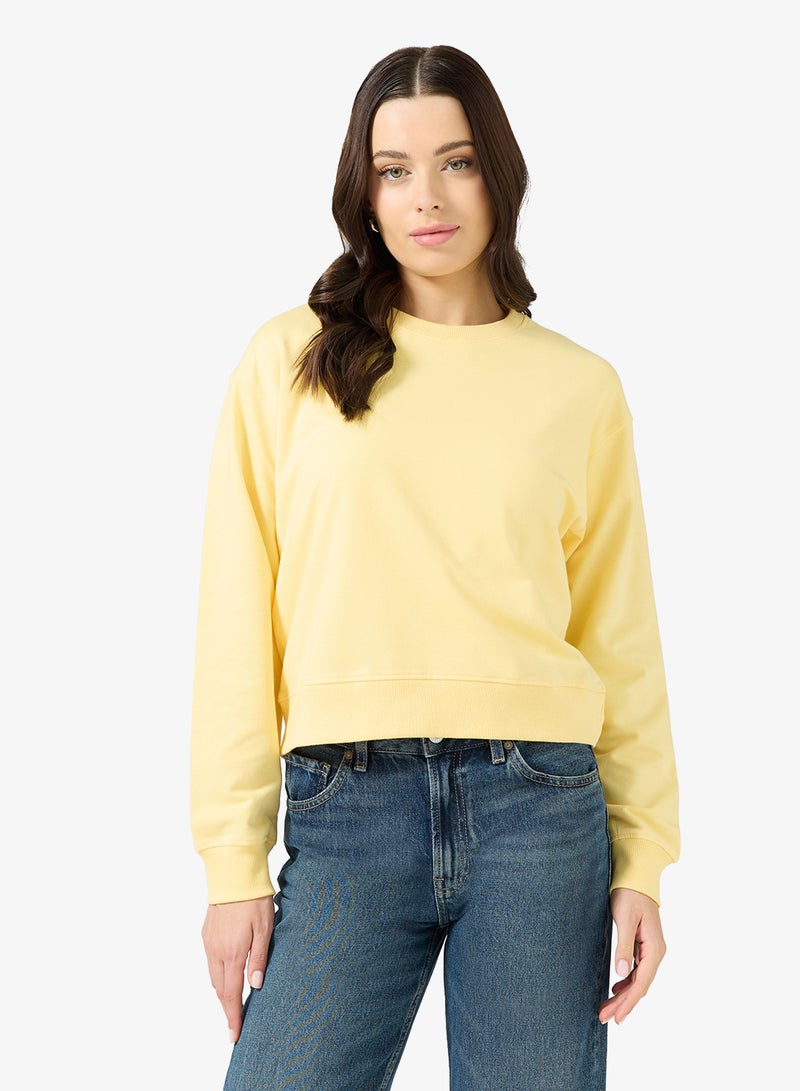 Ginger Basics Cotton Oversize Crew Neck Essential Sweatshirt - Image 1