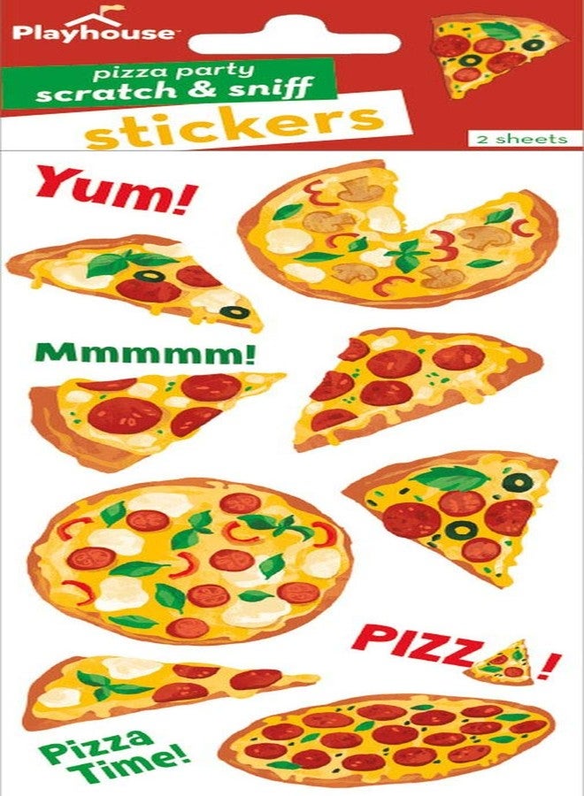 Playhouse Pizza Party Pizza Scented Scratch & Sniff Sticker Sheets - 1 Pack - Image 2