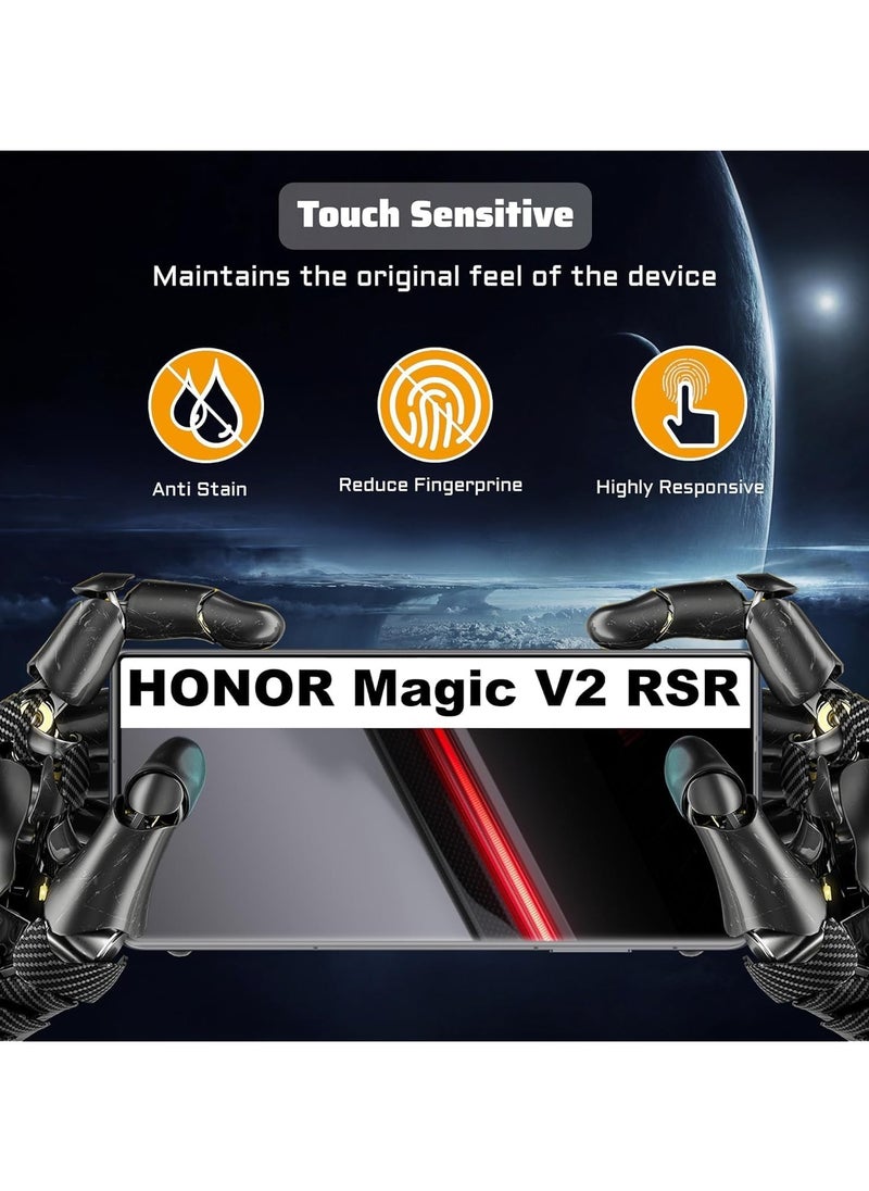 General Tempered Glass Compatible with Honor Magic V2 RSR Screen Protector, [2+2 Pack] Tempered Glass Camera Lens Protector & 9H Hardness HD Anti-Scratch Screen Protector  - Image 3