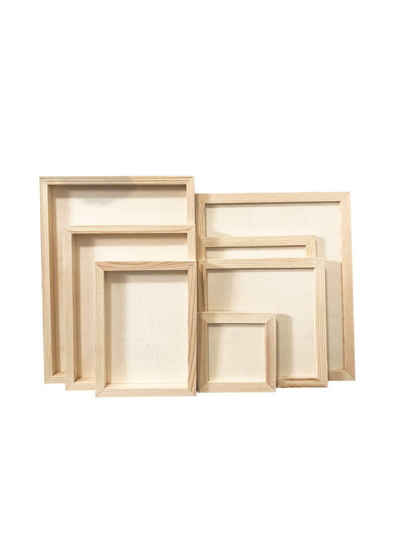 KASTWAVE - Wooden Picture Frames, Unleash Creativity with 6 DIY-Perfect 4.7x4.7 inch Unfinished Wood Photo Frames for Kids and Adults. Ideal for Arts, Crafts, and DIY Painting Projects - Image 1