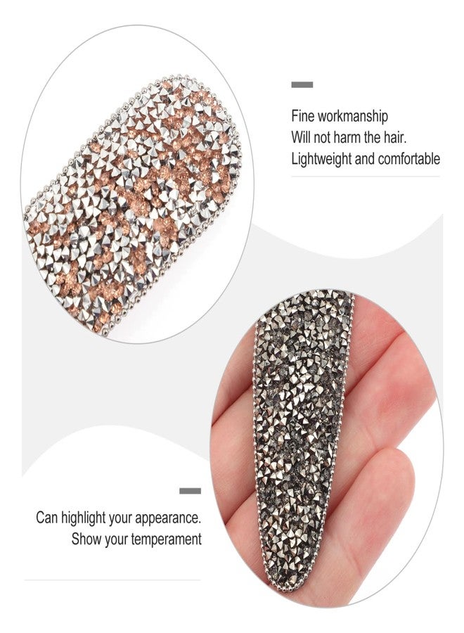 كالوري مشابك شعر مرصعة بأحجار الراين من كالوري، 5 قطع، مشابك شعر لامعة، خفيفة الوزن، إكسسوارات سهلة التركيب لحفلات الزفاف والاستخدام اليومي - Image 2