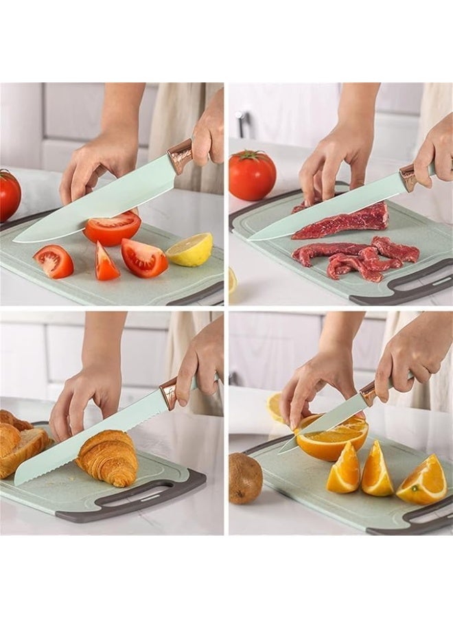 Spaceshoop 19 Pcs Kitchen Utensils Spatula Knife Kitchen Spoon Gadgets Kitchen Gadgets Silicone Whisk Accessory Wooden Stand (White) - Image 2