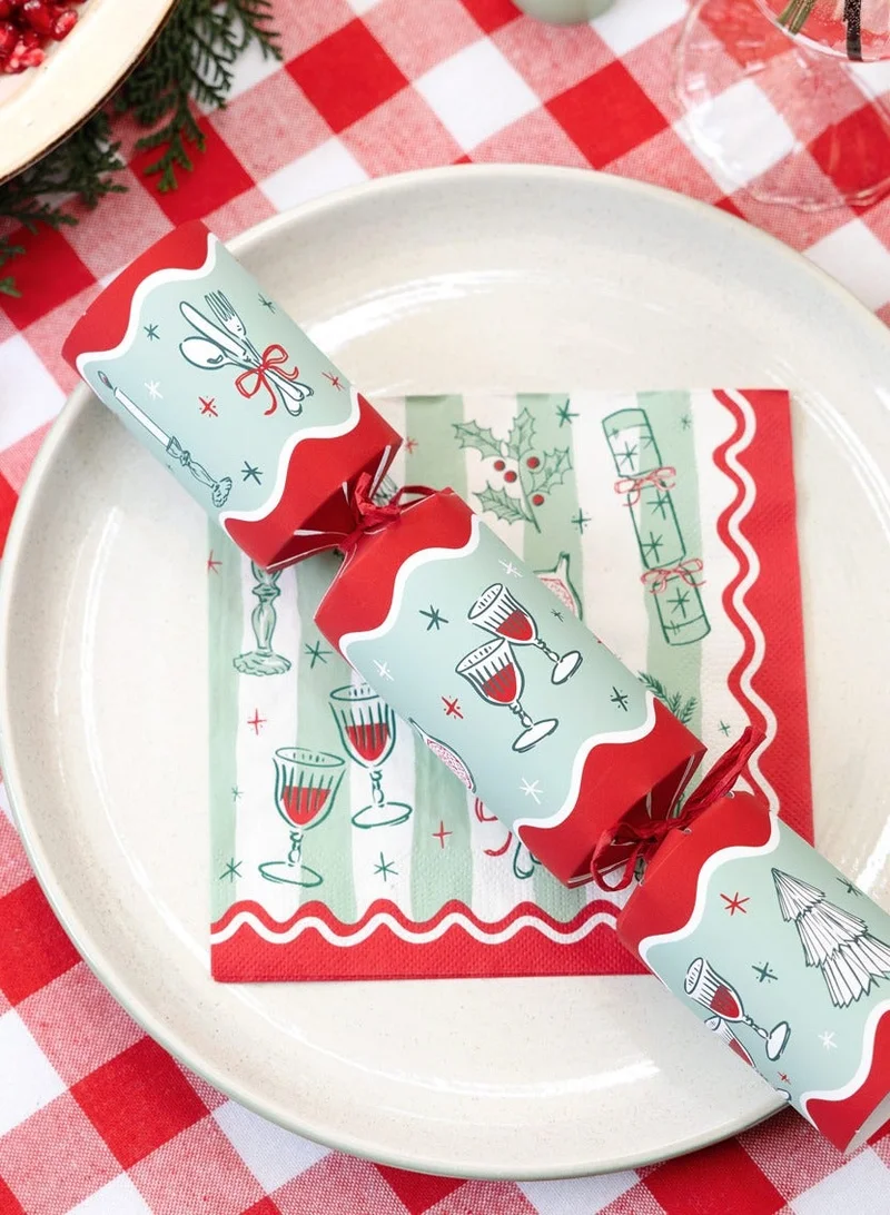 توكينج تيبلز مفرقعات عيد الميلاد الخضراء بون نويل - عبوة من  قطع مع هدايا طهي