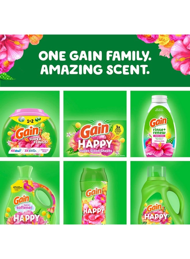 Gain Liquid Laundry Detergent, Happy, HE Compatible, 154 fl oz, 107 Loads - Image 2