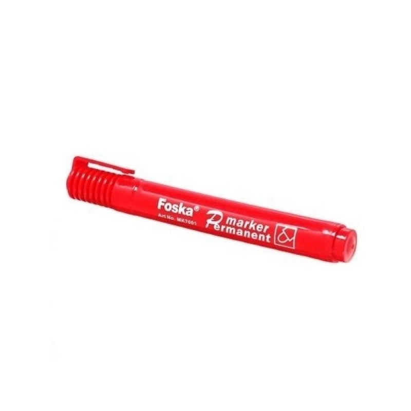 FOSKA Red Chisel  Tip Permanent Marker Pens 2mm - 12 Pack - Image 1