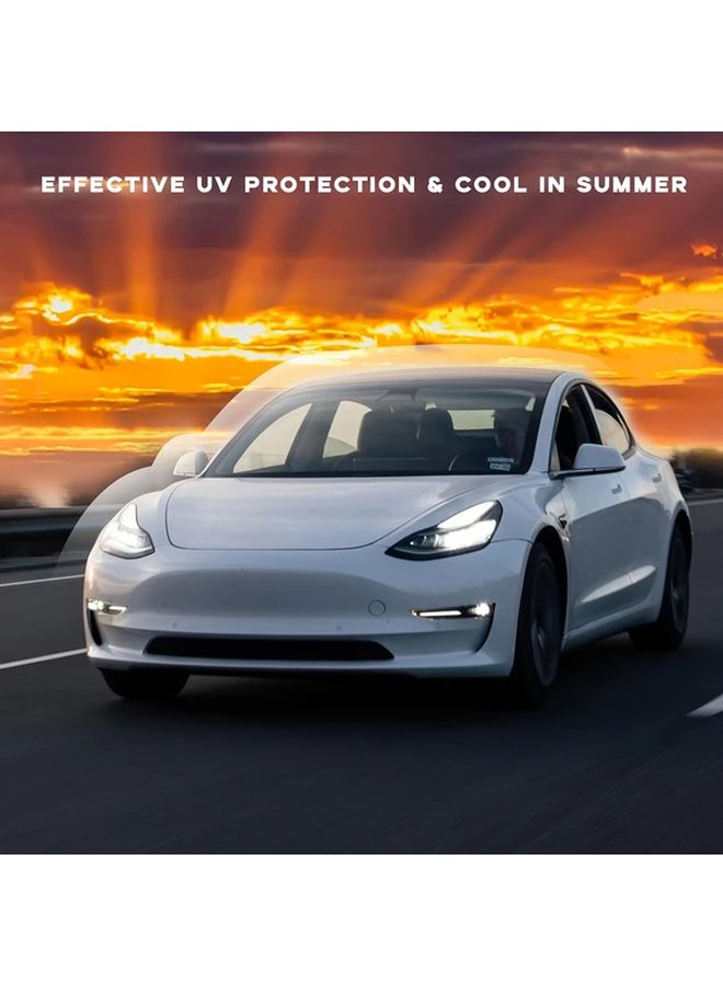 High Density Sun Protection Sunshade For Tesla Model 3 Easy Installation - Image 4