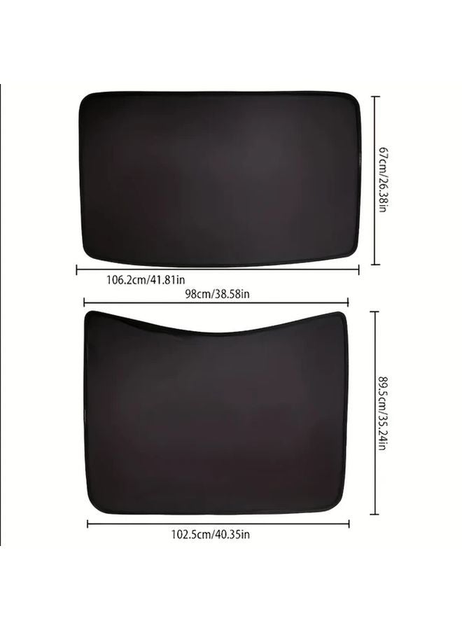 High Density Sun Protection Sunshade For Tesla Model 3 Easy Installation - Image 3