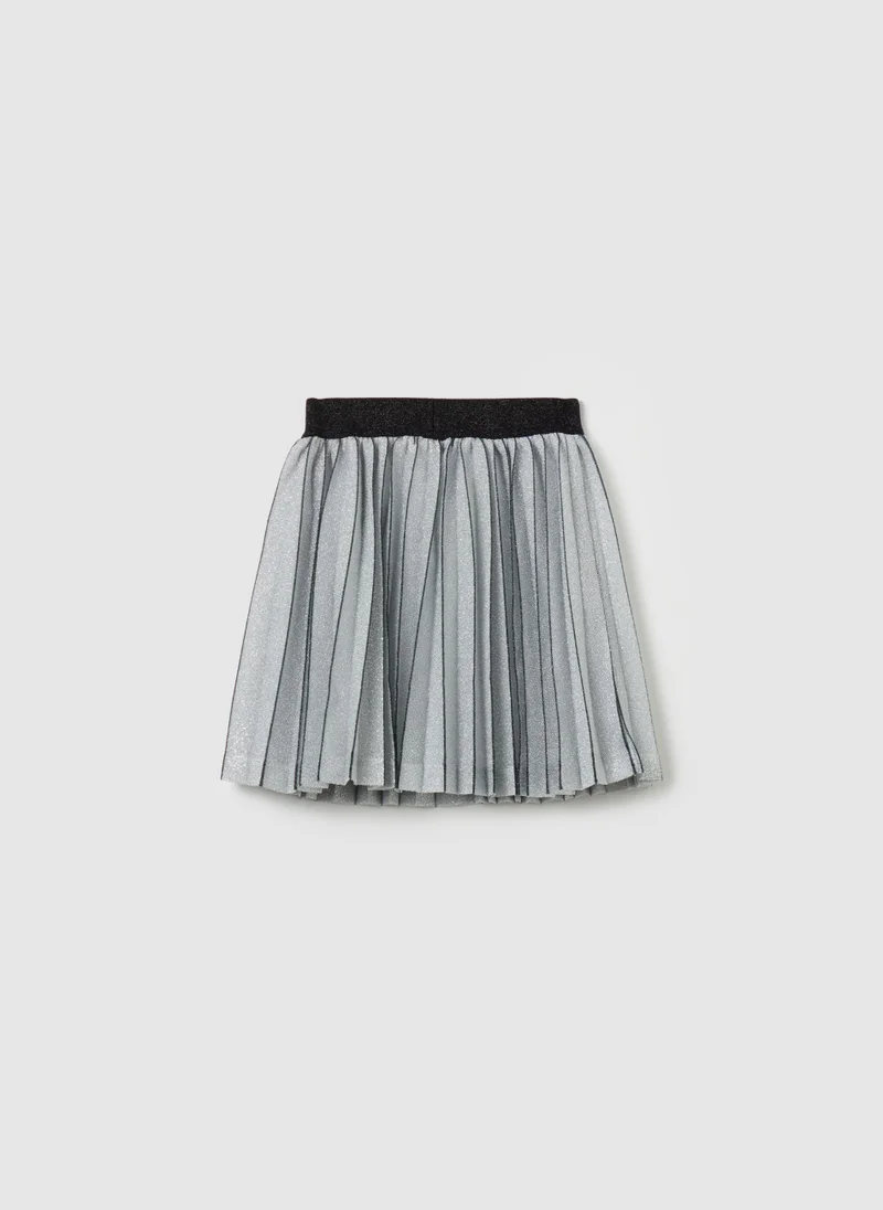 Ovs Short pleated skirt in lurex