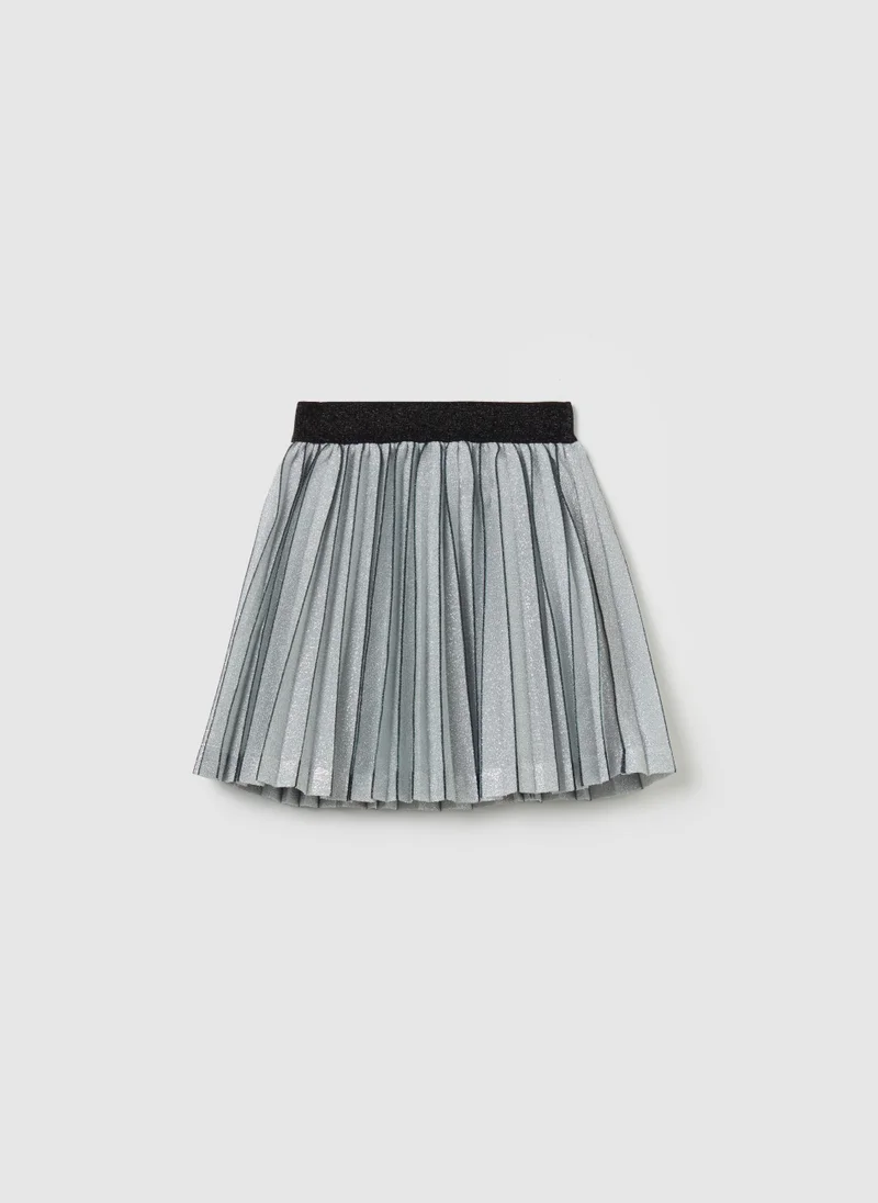 Ovs Short pleated skirt in lurex