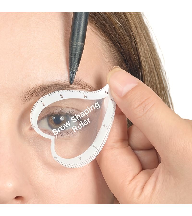 Heart Shaped Eyebrow Guide Ruler Stencil Kit For Perfect Brows - Image 1
