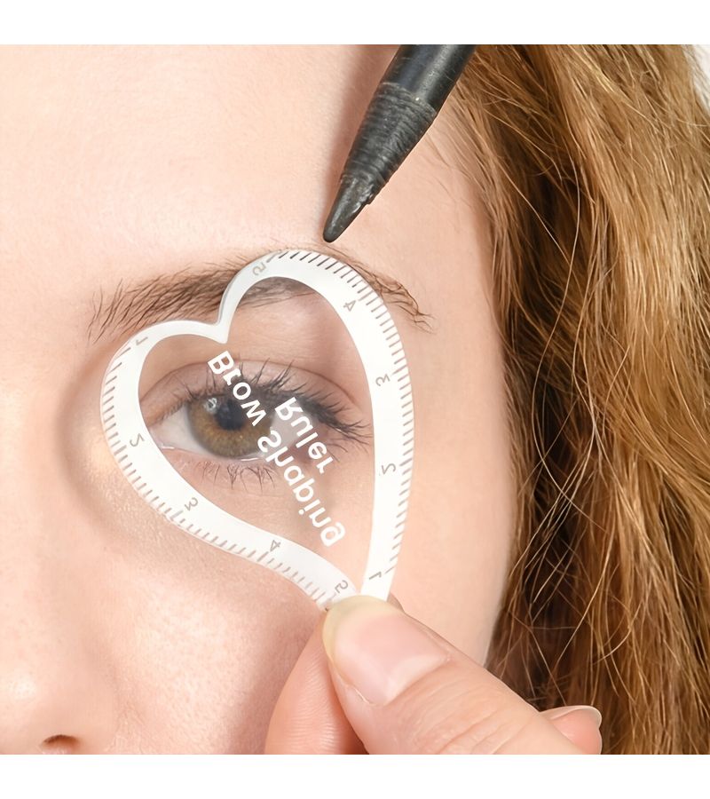 Heart Shaped Eyebrow Guide Ruler Stencil Kit For Perfect Brows - Image 2