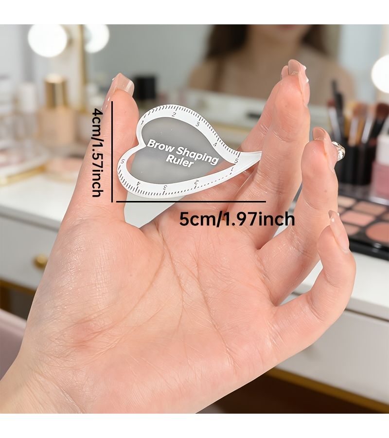 Heart Shaped Eyebrow Guide Ruler Stencil Kit For Perfect Brows - Image 4