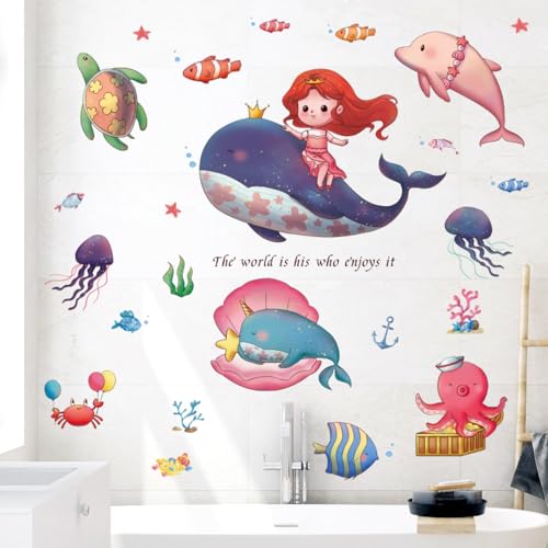 HEUREKA 3D Dolphin Whale Shark Underwater CreatureVinyl Kids Room Nursery Wall Sticker(70 CM X 50 CM) - Image 4