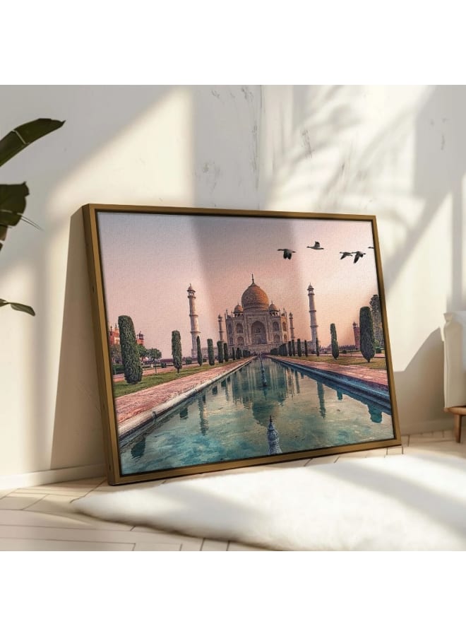 هوم جاليري لوحة فنية جدارية من قماش ضريح تاج محل في أغرا، 120×80 - Image 1