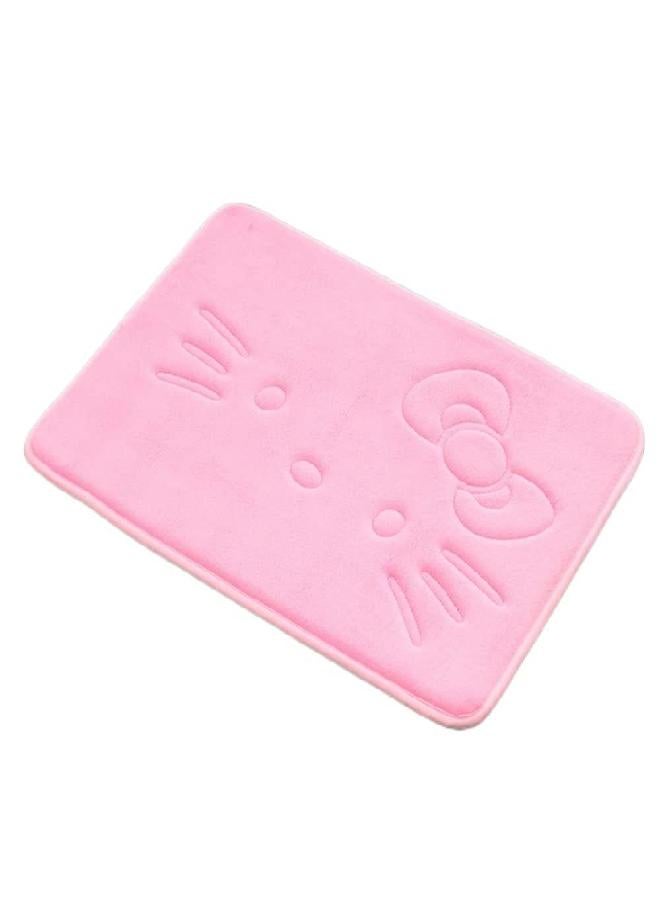 Stay Young Cute Cartoon Pink Area Rugs Bathroom Rugs Super Soft Memory Foam Bath Mat Non Slip Absorbent Door Mat Kitchen Mat Welcome Mat 15.75x23.62 Inch - Image 1