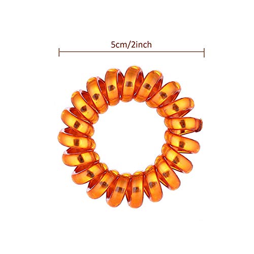 Belicia 5pcs Hair Coils Spiral Hair Ties Ponytail Holder Traceless Hair Bands5 Colors Mini Size - Image 3
