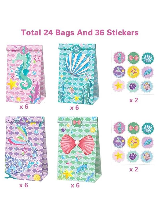 فايلكس أكياس دايا لحفلات حورية  وأعياد الميلاد للأطفال، تصميم حورية ، 24 قطعة - Image 4