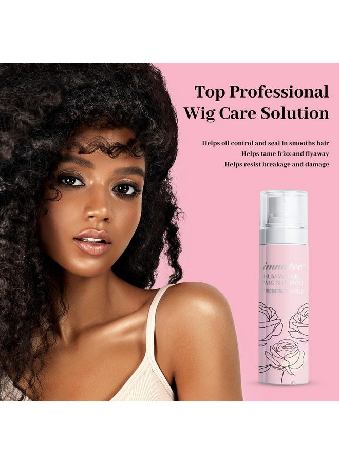 Immetee immetee 2 In 1 Wig Shampoo and Wig Conditioner, Extend the Life of a Wig, Wig Shampoo.120ml/4.05fl.oz (Natural Wigs)  - Image 2