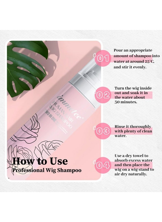 Immetee immetee 2 In 1 Wig Shampoo and Wig Conditioner, Extend the Life of a Wig, Wig Shampoo.120ml/4.05fl.oz (Natural Wigs)  - Image 3